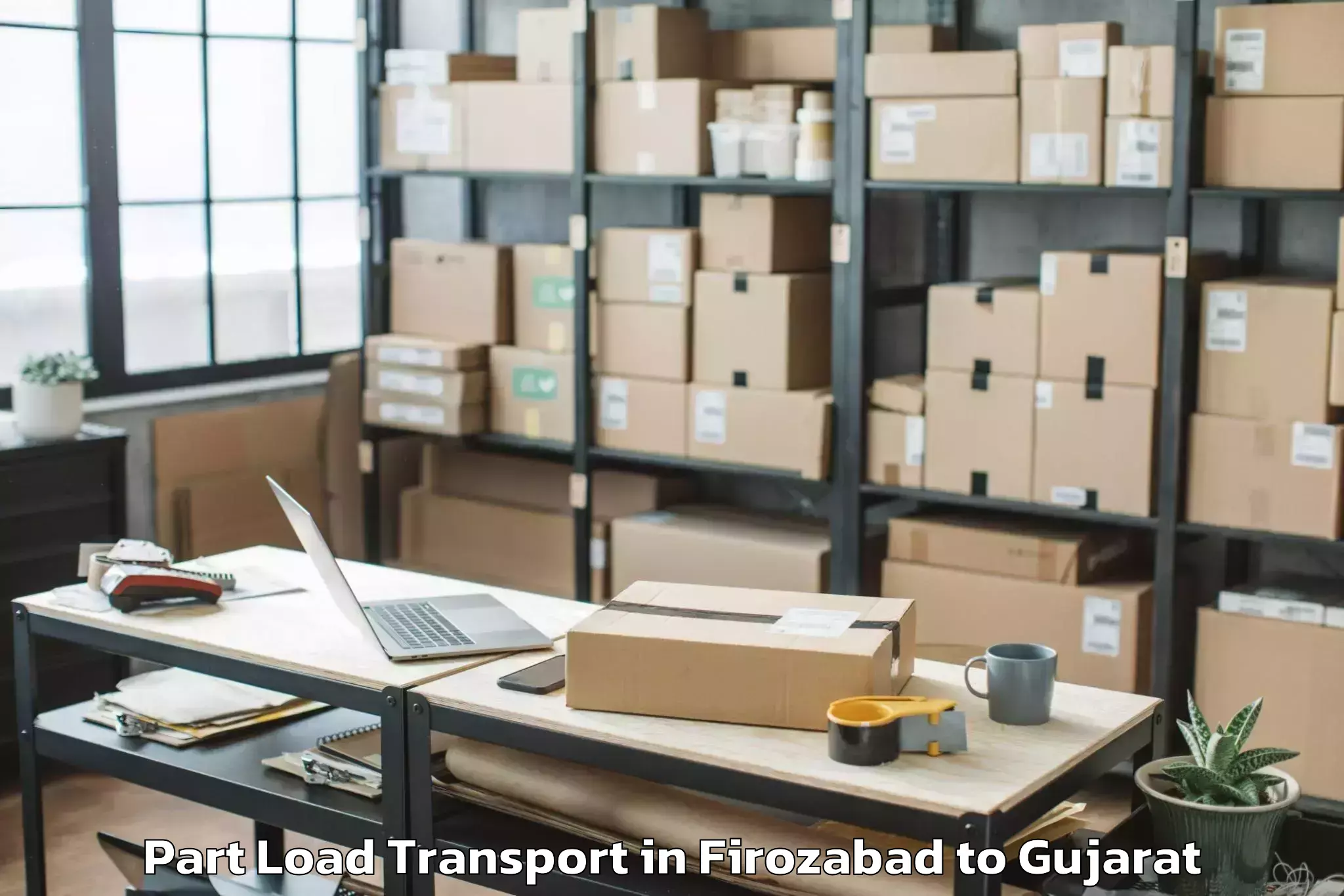 Book Your Firozabad to Anklesvar Part Load Transport Today